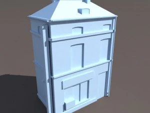 apartment house 107 low poly 3D Model