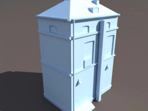 apartment house 107 low poly 3D Model