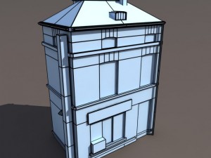 apartment house 107 low poly 3D Модель