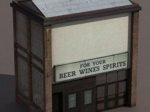 store house low poly 3D Model