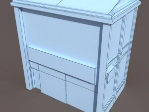 store house low poly 3D Model