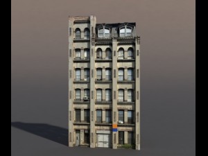 apartment house 72 low poly Modèle 3D