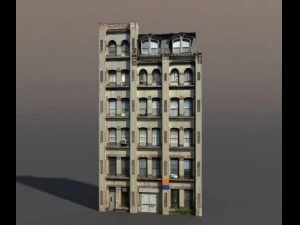 apartment house 72 low poly 3D Model