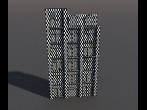 apartment house 72 low poly Model 3D