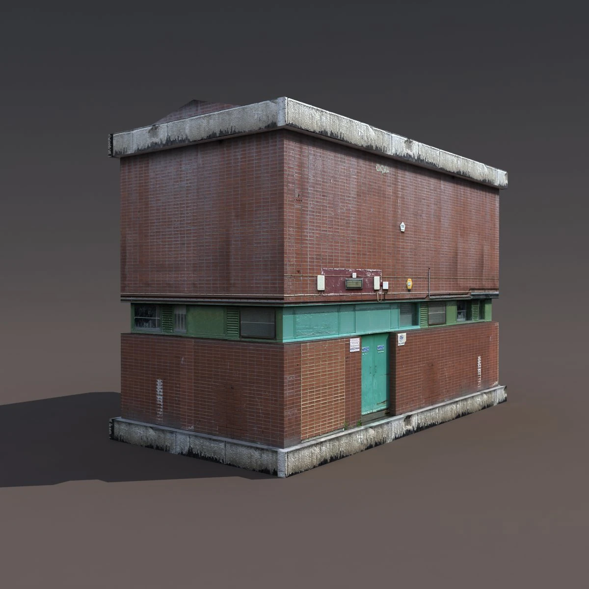 factory low poly 3d building 3D Model .c4d .max .obj .3ds .fbx .stl .blend 