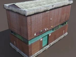 factory low poly 3d building 3D Model