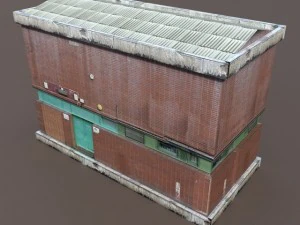 factory low poly 3d building 3D Model