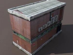 factory low poly 3d building 3D Model