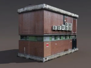 factory low poly 3d building 3D Model