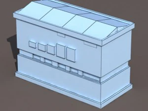 factory low poly 3d building 3D Model