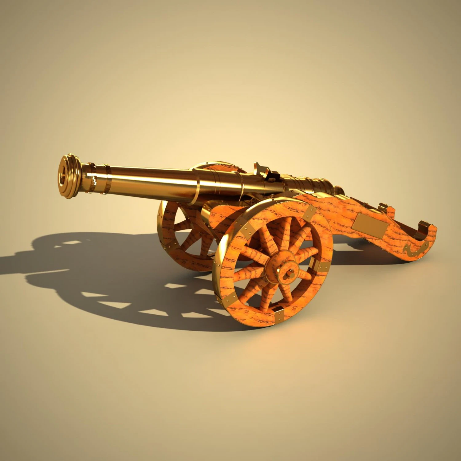 cannon miniature 3D Model .c4d .max .obj .3ds .fbx .stl .blend