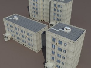 residential buildings pack Model 3D