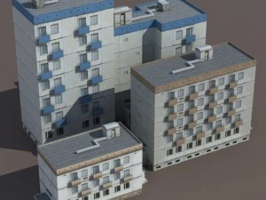 pacote de edifícios residenciais Modelo 3D