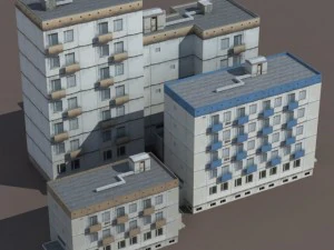 residential buildings pack 3D Model