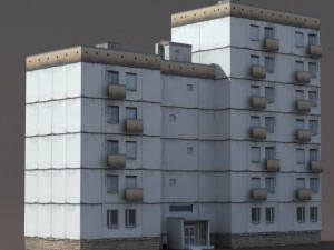 residential buildings pack Model 3D