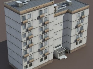 residential buildings pack Model 3D