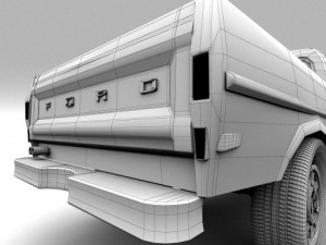 blue pickup 3D-Modell