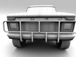 blue pickup 3D-Modell