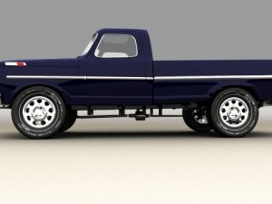 blue pickup 3D-Modell