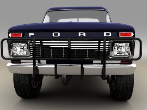 blue pickup 3D-Modell