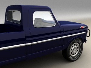 blue pickup 3D-Modell
