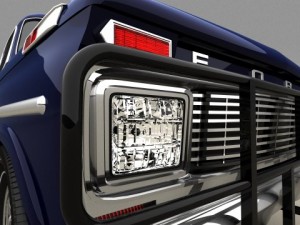 blue pickup 3D-Modell