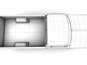 blue pickup 3D-Modell