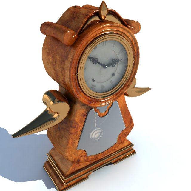 old clock 3D Model .c4d .max .obj .3ds .fbx .stl .blend 