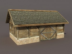 barn low poly 3D 模型