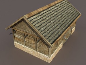 barn low poly 3D 模型
