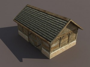 barn low poly 3D 模型