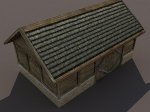 barn low poly 3D 模型