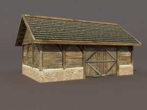 barn low poly 3D 模型