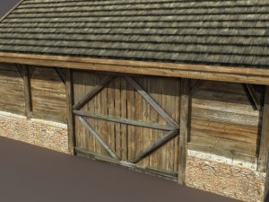 barn low poly 3D 模型