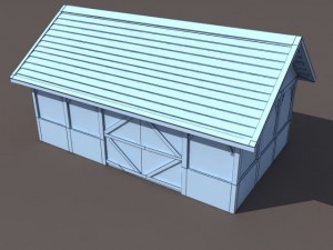 barn low poly 3D 模型
