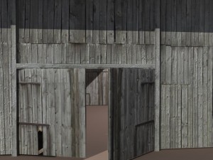 old barn low poly Modelo 3D