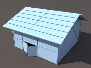 old barn low poly Modelo 3D