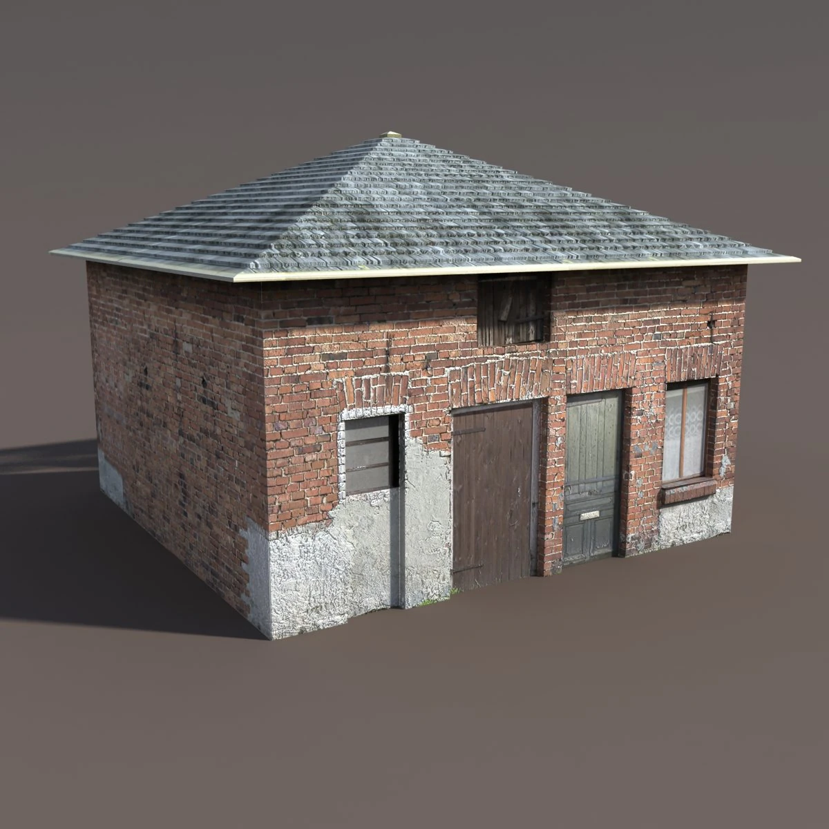 barn low poly 3D Model .c4d .max .obj .3ds .fbx .stl .blend 