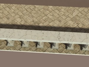 balkony low poly lods 3Dモデル