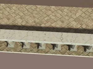 balkony low poly lods 3D Model