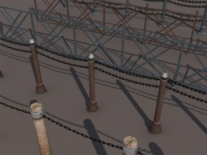 fence low poly 3D Model
