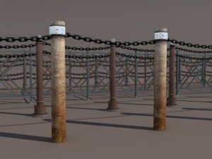 fence low poly 3D Model