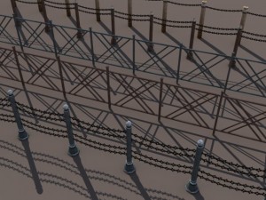fence low poly 3D Model