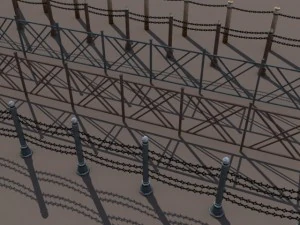 fence low poly 3D Model