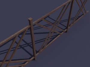 fence low poly 3D Model