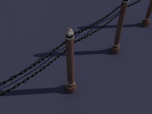 fence low poly 3D Model