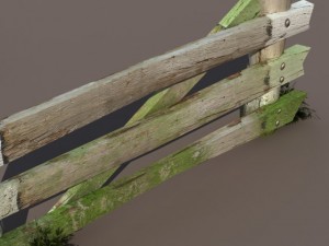 fence wood low poly 3D Model