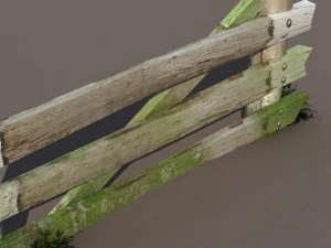 fence wood low poly 3D Model