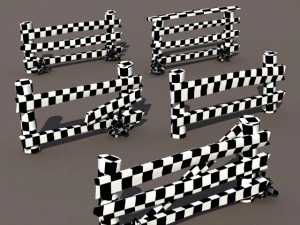 fence wood low poly 3D Model