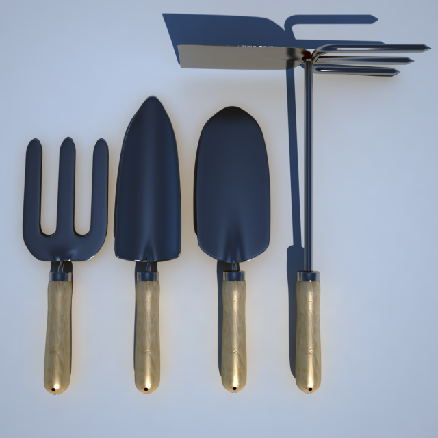 garden tool 3D Модель .c4d .max .obj .3ds .fbx .stl .blend 